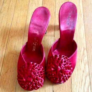 Vintage Daniel Green boudoir slippers, sexy, could work well as a fashion shoe.